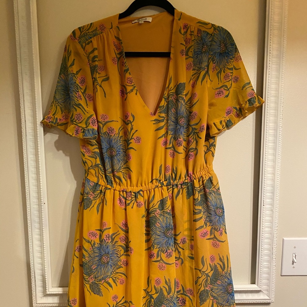 Yellow madewell dress
